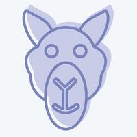 Icon Camel. related to Animals symbol. two tone style. simple design editable vector