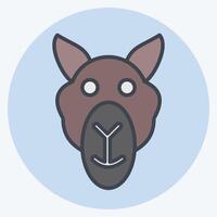 Icon Camel. related to Animals symbol. color mate style. simple design editable vector