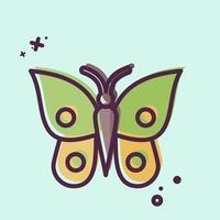 Icon Butterfly. related to Animals symbol. MBE style. simple design editable vector
