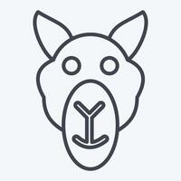 Icon Camel. related to Animals symbol. line style. simple design editable vector