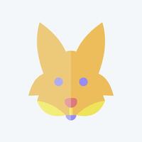 Icon Fox. related to Animals symbol. flat style. simple design editable vector