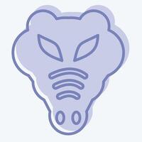 Icon Crocodile. related to Animals symbol. two tone style. simple design editable vector