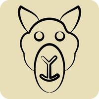 Icon Camel. related to Animals symbol. hand drawn style. simple design editable vector