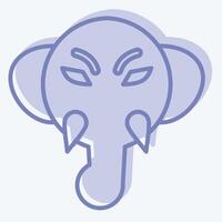 Icon Elephant. related to Animals symbol. two tone style. simple design editable vector