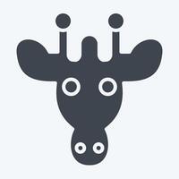 Icon Giraffe. related to Animals symbol. glyph style. simple design editable vector