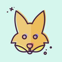 Icon Fox. related to Animals symbol. MBE style. simple design editable vector