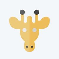 Icon Giraffe. related to Animals symbol. flat style. simple design editable vector