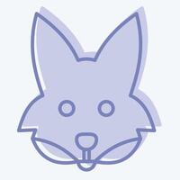 Icon Fox. related to Animals symbol. two tone style. simple design editable vector