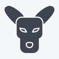 Icon Kangaro. related to Animals symbol. glyph style. simple design editable vector