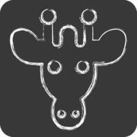 Icon Giraffe. related to Animals symbol. chalk Style. simple design editable vector