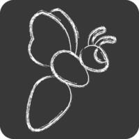 Icon Bee. related to Animals symbol. chalk Style. simple design editable vector