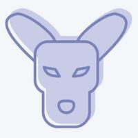 Icon Kangaro. related to Animals symbol. two tone style. simple design editable vector