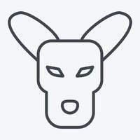 Icon Kangaro. related to Animals symbol. line style. simple design editable vector