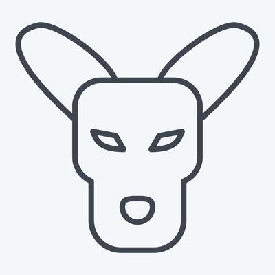 Icon Kangaro. related to Animals symbol. line style. simple design editable