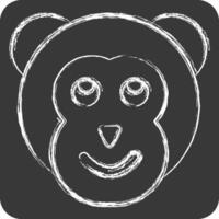Icon Monkey. related to Animals symbol. chalk Style. simple design editable vector
