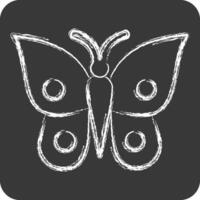 Icon Butterfly. related to Animals symbol. chalk Style. simple design editable vector
