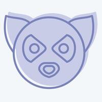 Icon Lemur. related to Animals symbol. two tone style. simple design editable vector