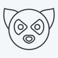Icon Lemur. related to Animals symbol. line style. simple design editable vector
