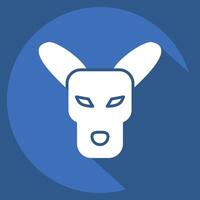 Icon Kangaro. related to Animals symbol. long shadow style. simple design editable vector