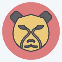 Icon Leopard. related to Animals symbol. color mate style. simple design editable vector
