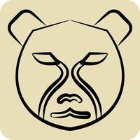 Icon Leopard. related to Animals symbol. hand drawn style. simple design editable vector
