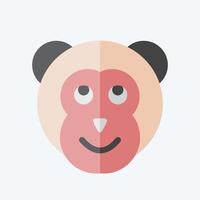 Icon Monkey. related to Animals symbol. flat style. simple design editable vector