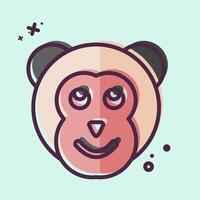 Icon Monkey. related to Animals symbol. MBE style. simple design editable vector