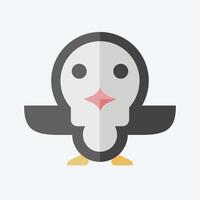 Icon Penguin. related to Animals symbol. color mate style. simple design editable vector