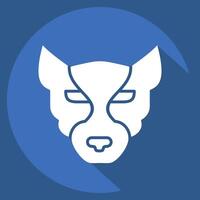 Icon Panther. related to Animals symbol. long shadow style. simple design editable vector
