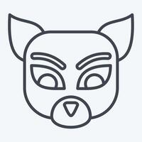 Icon Numbat. related to Animals symbol. line style. simple design editable vector