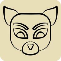 Icon Numbat. related to Animals symbol. hand drawn style. simple design editable vector