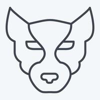 Icon Panther. related to Animals symbol. line style. simple design editable vector