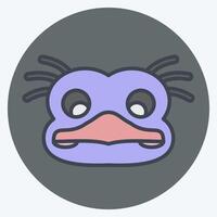 Icon Ostrich. related to Animals symbol. color mate style. simple design editable vector