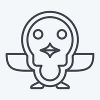 Icon Penguin. related to Animals symbol. line style. simple design editable vector