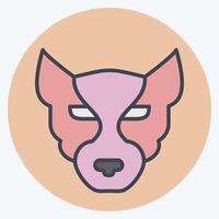 Icon Panther. related to Animals symbol. color mate style. simple design editable vector