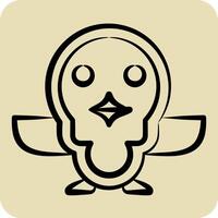 Icon Penguin. related to Animals symbol. hand drawn style. simple design editable vector