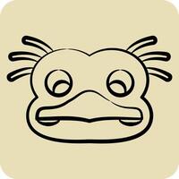 Icon Ostrich. related to Animals symbol. hand drawn style. simple design editable vector