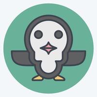 Icon Penguin. related to Animals symbol. color mate style. simple design editable vector