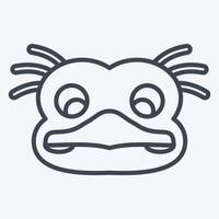 Icon Ostrich. related to Animals symbol. line style. simple design editable vector