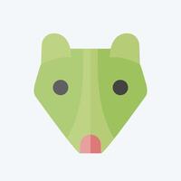 Icon Weasel. related to Animals symbol. flat style. simple design editable vector