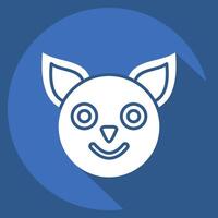 Icon Quoll. related to Animals symbol. long shadow style. simple design editable vector