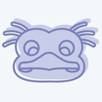 Icon Ostrich. related to Animals symbol. two tone style. simple design editable vector