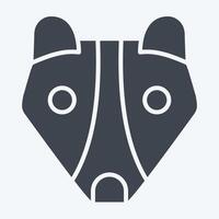 Icon Weasel. related to Animals symbol. glyph style. simple design editable vector