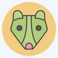 Icon Weasel. related to Animals symbol. color mate style. simple design editable vector
