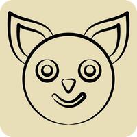 Icon Quoll. related to Animals symbol. hand drawn style. simple design editable vector