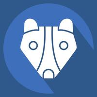 Icon Weasel. related to Animals symbol. long shadow style. simple design editable vector