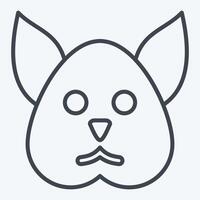 Icon Squirrel. related to Animals symbol. line style. simple design editable vector