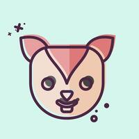 Icon Xerus. related to Animals symbol. MBE style. simple design editable vector