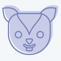 Icon Xerus. related to Animals symbol. two tone style. simple design editable vector