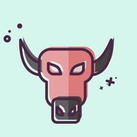Icon Yak. related to Animals symbol. MBE style. simple design editable vector